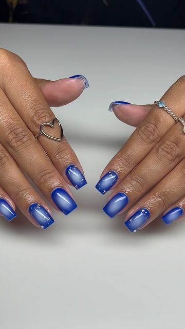 Quel on Instagram: "This blue is so pretty💙💙💙

#naturalnails #luminarynails #luminarynailsystems #luminary #structuredgelmanicure #structuredgel #biab #biabnails #shortnails #nailtech #nails #nailart #nailinspo #nailreels #nailsonfleek #nailsoftheday #miamilakesnailtech #miamilakesnails #miamigardensnailtech #northmiaminailtech #miaminailtech #dadenails #browardnails #miramarnailtech #davienails #westonnails #southfloridanails #southfloridanailtech #explore" Blue Airbrush Nails, Miami Nails, Miami Gardens, Airbrush Nails, Nail Inspiration, Nails On Fleek, Nails Nailart, Nail Tech, Natural Nails