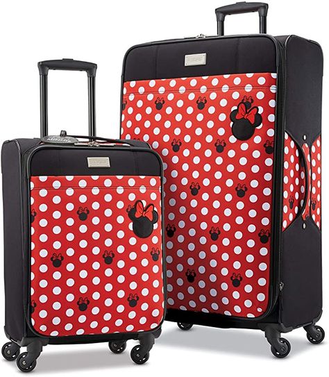 Kids Luggage Sets, Miki Fare, Disney Luggage, Travel Luggage Set, Childrens Luggage, Minnie Mouse Theme, Spinner Luggage Sets, Carry On Size, Spinner Suitcase