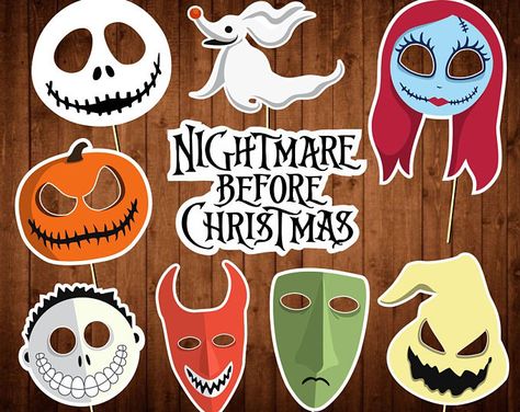 Hallowenn Photo Booth Props - Halloween Party Decoration - INSTANT DOWNLOAD - Printable Halloween Photo Booth Happy Booday, Halloween Booth, Halloween Photo Booth Props, Christmas Photo Booth Props, Halloween Photo Props, Nightmare Before Christmas Wedding, Halloween Illustrations, Party Photo Booth Props, Tags Ideas