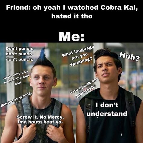 Cobra Kai Fanart, Cobra Kai Funny, Cobra Kai Hawk, Hawk Cobra Kai, Karate Kid 3, Cobra Kia, Jacob Bertrand, The Karate Kid 1984, Xolo Maridueña