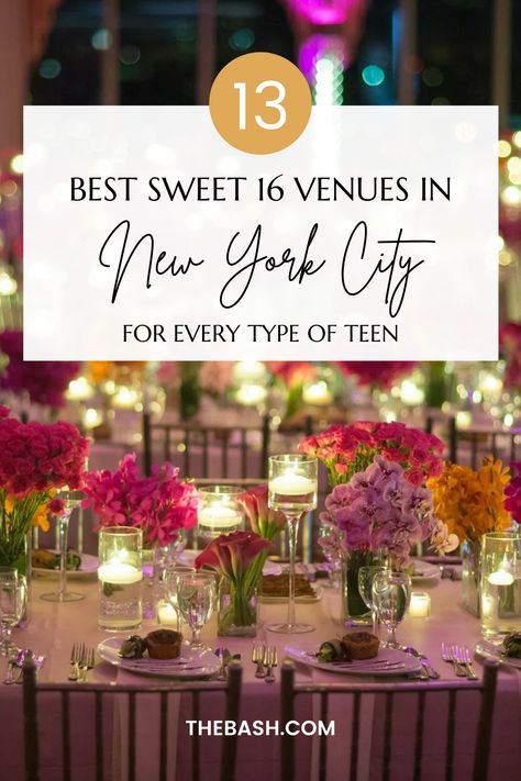 We put together a list of the top spots for an epic teen birthday celebration. Click here to read more! Sweet 16 In Nyc, Sweet 16 Trip Ideas, Sweet Sixteen Venues, Sweet 16 Venues, Dance Themes, Sweet Sixteen Parties, Birthday Party For Teens, Sweet 16 Birthday Party, Sweet Sixteen Birthday