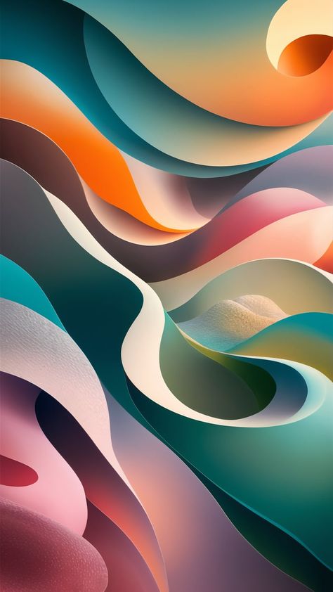 Immerse yourself in a mesmerizing gradient wallpaper that seamlessly blends deep ocean blues, vibrant sunset oranges, and soft pastel pinks. Inspired by Impressionism and Art Nouveau, this design features organic shapes and subtle textures, creating a harmony of color and form. Perfect for adding tranquility to any space, this backdrop invites you into a dreamlike realm. #GradientWallpaper #ArtNouveau #HomeDecor #InteriorDesign Impressionism Graphic Design, Abstract Ocean Wallpaper, Orange Waves Wallpaper, Liquid Abstract Wallpaper, Abstract Orange Wallpaper, Liquid Swirl Abstract Pattern Wallpaper, Organic Form, Subtle Textures, Organic Shapes