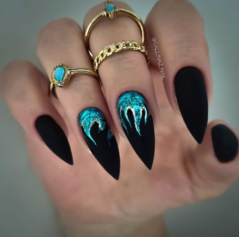 Hades Inspired Nails, Hades Nails Disney, Hades Nails, Goth Winter Nails, Villain Nails, Birthday Nail Art, Matte Acrylic Nails, Nail Bling, Birthday Nail