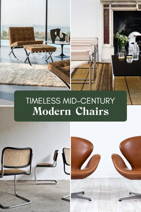 Join the trend of mid-century modern design with these iconic chair styles that never go out of fashion. Perfect for elevating your home decor, these pieces blend functionality with stunning aesthetic. From sleek lines to vibrant colors, mid-century chairs can fit any interior style. Explore designs that bring retro charm and clean look to your living spaces. Whether you're decorating a cozy reading nook or adding flair to your dining room, these chairs are a must-have for modern enthusiasts. Mid Century Modern Reading Nook, Modern Reading Nook, Midcentury Chair, Bucket Chair, Wassily Chair, Stunning Aesthetic, Bucket Chairs, Swan Chair, Bear Chair