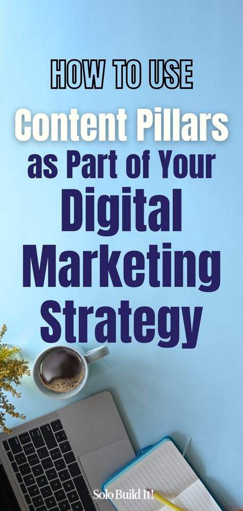 The world of digital marketing is ever-evolving and continuously changing. Learn more about content pillars and how they can help you with your digital marketing strategy for your online business. Digital Marketing Logo, Content Pillars, Online Business Tips, Digital Marketing Tips, Seo Basics, Business Strategies, Digital Marketing Plan, Etsy Promotion, Bulk Email