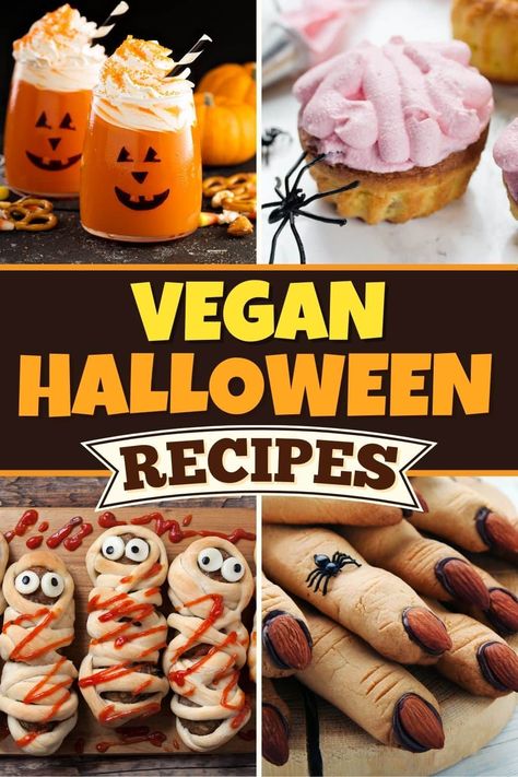 Spooky Dishes, Vegan Halloween Recipes, Vegetarian Halloween, Halloween Party Recipes, Allergy Friendly Halloween, Vegan Halloween Treat, Vegan Halloween Food, Parties Food, Traditional Halloween