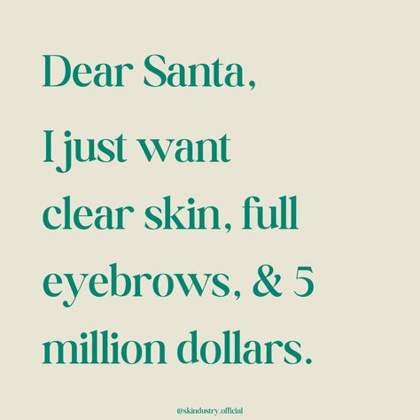 Skincare, esthetician, santa, graphic design Esthetician Christmas Quotes, Esthetician Humor Funny, Christmas Esthetician Post, Christmas Esthetician, Esthetician Christmas, Esthetician Tips, Esthetician Humor, Facials Quotes, Skincare Esthetician