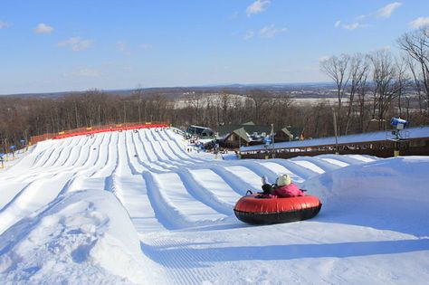 6. Boulder Ridge Snow Tubing at Liberty Mountain Resort, Fairfield Beech Mountain Nc, Sled Ride, Beech Mountain, Grandfather Mountain, Snow Tubing, Best Family Vacations, Mountain Town, Lake George, On The Road Again