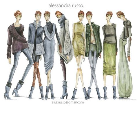 Alessandra Russo, Knitwear Designer | knitGrandeur Fashion Installation, Silhouette Mode, Fashion Design Drawing, Fashion Model Poses, Fashion Sketchbook, Fashion Illustration Sketches, Fashion Figures, Illustration Fashion Design, Fashion Inspiration Design