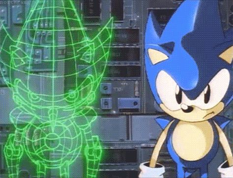 Sonic OVA Gif Sonic Ova, Sonic Gif, Metal Sonic, Creepy Core, Sonic Mania, Classic Sonic, Silver The Hedgehog, Sonic 3, A Hat In Time