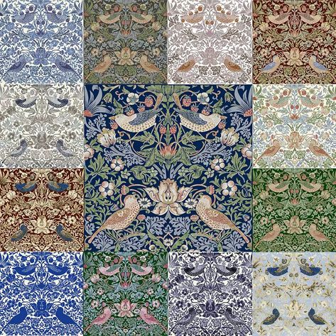 Strawberry Thief Tiles | William Morris Tile Arts And Crafts Tiles, Morris And Co, Arts And Crafts Tile, William Morris Wallpaper, William Morris Patterns, Edward Burne Jones, Morris Wallpapers, Medieval Tapestry, Victorian Tiles