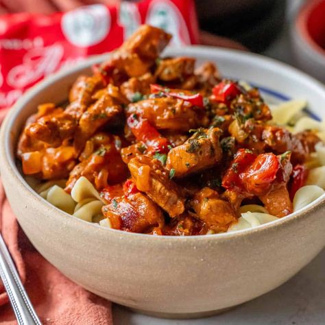 Pork Tenderloin With Peppers And Onions, Pork Paprikash Recipe, Pork Paprikash, Lemon Shrimp Pasta, Jambalaya Recipe Easy, Chicken Gumbo, Paprika Sauce, Baked Bbq Chicken, Baked Ribs