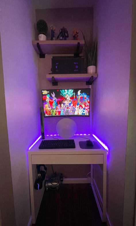 submitted by /u/Outkast1-1 [link] [comments] Kids Gamer Desk, Gaming Setup For Small Space, Mini Pc Desk Setup, Space Saving Gaming Setup, Simple Gaming Setup Bedroom, Pc Setup Small Space, Small Game Corner, Small Closet Gaming Setup, Tiny Game Room Ideas