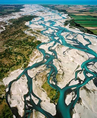 Braided Rakaia River (New Zealand)