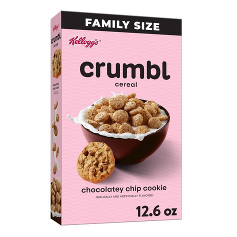 Fall in love at first crunchy, chocolatey bite with new Crumbl Chocolatey Chip Cookie breakfast cereal. This mouthwatering cereal brings the irresistible flavors of Crumbl's famous fresh-baked chocolate chip cookies to your breakfast bowl. Each satisfying spoonful bursts with rich chocolate flavor that taste just like the Milk Chocolate Chip cookies you love from Crumbl bakeries; A good source of 8 vitamins and minerals, this healthy, low-fat cereal contains 14g of whole grain per serving. With Cookies Cereal, Cookie Breakfast, Milk Chocolate Chip Cookies, Cereal Cookies, Crumbl Cookies, Filling Snacks, Fresh Baked Cookies, Healthy Filling Snacks, Cookie Flavors