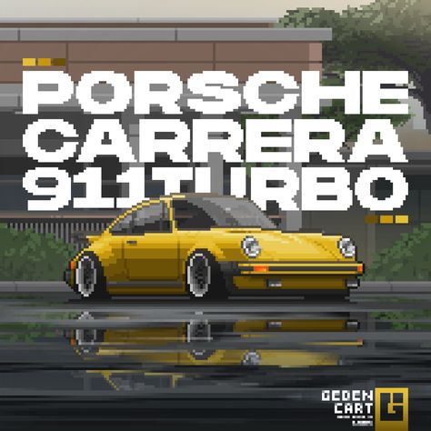 Tata Cars, Pixel Car, Lego Print, Porsche 930 Turbo, 930 Turbo, Skate Photos, Porsche 930, Graphic Design Collection, Cars Characters