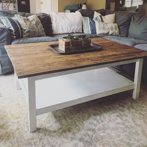 Ikea Hemnes Coffee Table, Coffee Table Hacks, Ikea Coffee, Lack Coffee Table, Cheap Coffee Table, Ikea Coffee Table, Coffee Table Inspiration, Brown Coffee Table, Farmhouse Coffee Table