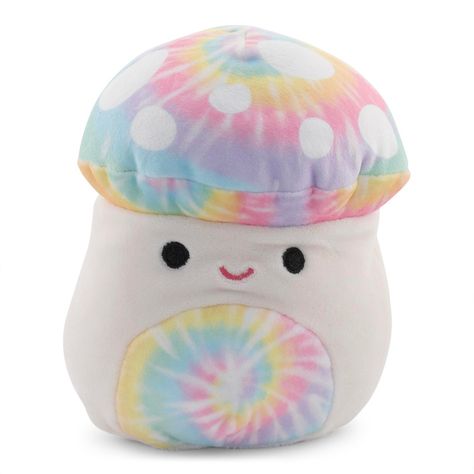 Squishmallows Fan Favorites 5 Inch Plush | Kervena The Tie Dye Mushroom Tie Dye Mushroom, Squishmallows Collection, Pillow Pals, Purple Cow, Rainbow Tie Dye, Rainbow Tie, Bedtime Stories, Imaginative Play, You Are Awesome