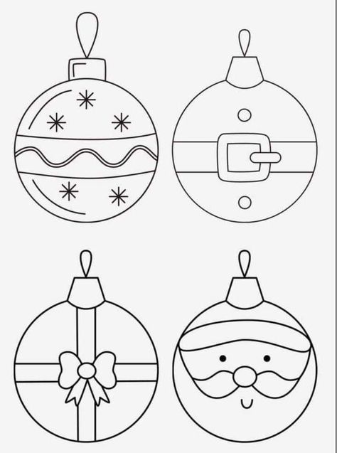 Christmas Ornaments Coloring Pages, Ornaments Coloring Pages, Christmas Ornaments Coloring, Christmas Ornament Coloring Page, Easy Christmas Drawings, Christmas Ornament Template, Easy Christmas Ornaments, Ornament Template, Ornament Drawing