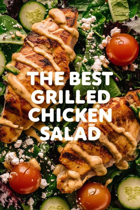 Chicken Breast Salad: Healthy and Grilled to Perfection Grilled Chicken And Salad Recipes, Grilled Chicken For Salad Recipes, Grilled Chicken For Salad, Chicken Breast For Salad, Grilled Chicken Salad Recipes Easy, Grill Chicken Salad, Grilled Chicken Salad Recipes, Chicken Fillet Recipes, Chicken Breast Salad