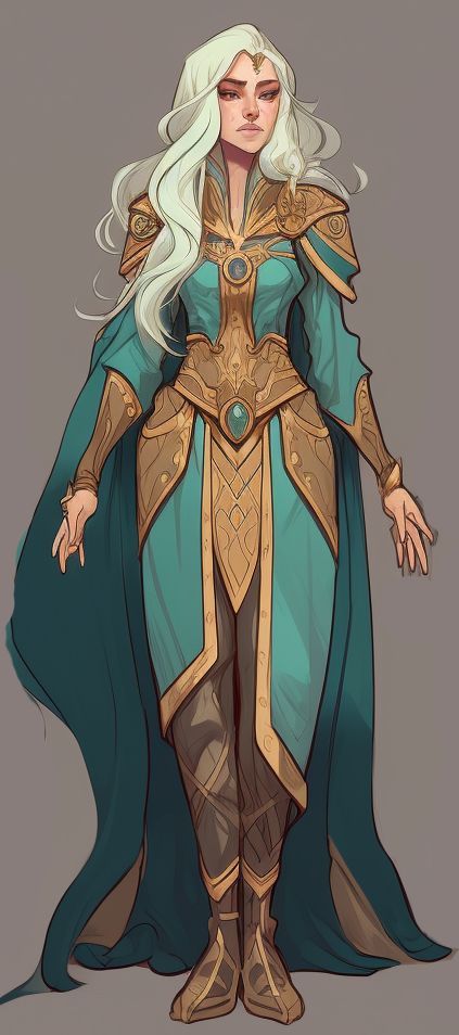 Pathfinder Character Ideas, Sorceress Outfit Character Design, Human Sorcerer Female Dnd, Human Cleric Dnd Female, Fantasy Sorceress Outfit, Female Cleric Art, Elf Sorcerer Female Dnd, Kalashtar Cleric, Dnd Character Design Cleric