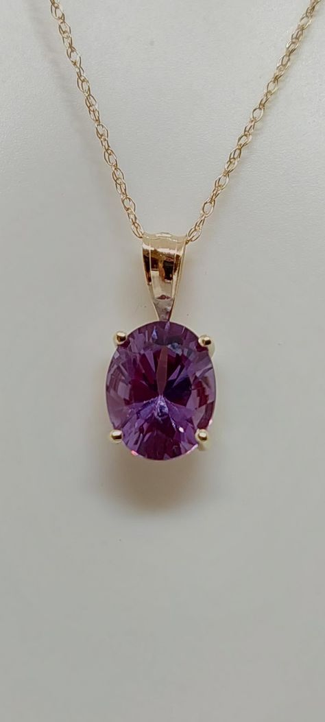 Alexandrite Pendant, Alexandrite Necklace, Jade Earrings, Necklace Gemstone, Yellow Gold Pendants, Gold Pendant Necklace, Rope Chain, Chain Length, Gold Pendant