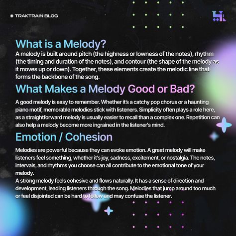 🎶 How to Write a Melody for a Song: How to Write a Melody for Any Lyric — New Post on Blog Unlock the art of melody writing! Learn step-by-step how to create captivating melodies that perfectly complement your lyrics. Master techniques to enhance your songwriting and bring your music to life. 🔗 Read More — Link in bio #traktrain #manual #blog #melody #howto #write #song #lyrics #tips #guide How To Make A Melody For A Song, Melody Writing, Write Song Lyrics, Songwriting Inspiration, Writing Songs Inspiration, Writing Songs, Music Tutorials, Inspirational Songs, Yours Lyrics