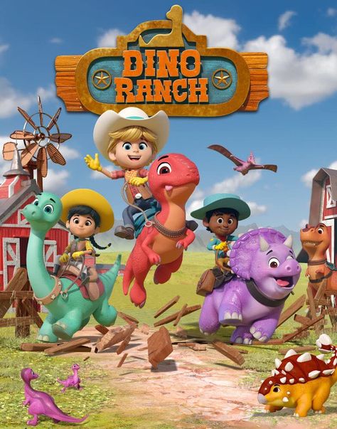 Dino Ranch (2021) Dino Ranch, Male Cartoon Characters, Little Einsteins, Paper Toys Template, Far West, Disney Infinity, Dino Party, Cute Cartoon Animals, Dinosaur Party