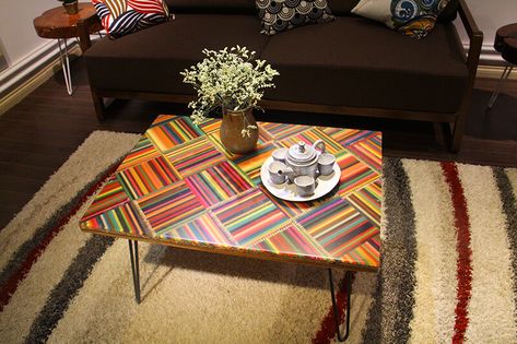 Find all the designer coffee table inspiration you need some examples of unusual coffee tables. From tables with striking sculptural bases, tables with unique decoration and contemporary coffee tables with hidden storage, this excellent interior multi-tasker is the perfect focal point to combine function and timeless interior style. 1. Unique Colored-Pencil Coffee Tables For a long [...] Colourful Coffee Table, Funky Coffee Tables, Unusual Coffee Tables, Coffee Table With Hidden Storage, Rustic Wooden Coffee Table, Colorful Coffee Table, Coffee Table Inspiration, Timeless Interior, Unique Coffee Table