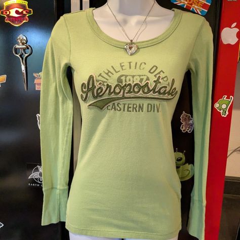 💀 Trendy Elena Gilbert Aeropostale Top 💀  👻 Necklace... - Depop Aeropostale Long Sleeve Shirts, Aeropostale Outfits, 2000s Outfits, Elena Gilbert, Fancy Dresses, What I Want, Aeropostale, Women's T Shirt, Long Sleeve Shirts