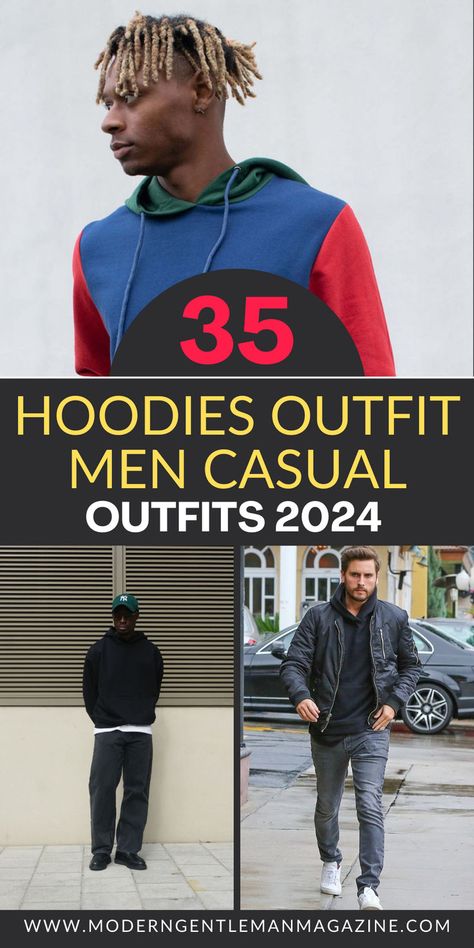 Elevate your casual wardrobe with these 35 cool hoodie outfit ideas for men! Discover stylish and relaxed looks to keep you comfortable and fashionable in your day-to-day activities. #CasualOutfits #MensFashion #HoodieStyle Hoodies Men Outfit, Hoodies Outfit Men, Hoodie Outfit Ideas, Men Outfit Casual, Best Hoodies For Men, Hoodies Outfit, Hoodie Outfit Men, Hoodie Outfit, Cool Hoodies