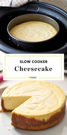 Martha Stewart's Slow Cooker Cheesecake Recipe Simple Cheesecake, Slow Cooker Christmas, Crock Pot Desserts, Slow Cooker Desserts, Recipes Beef, Easy Slow Cooker Recipes, Läcker Mat, Christmas Food Desserts, God Mat