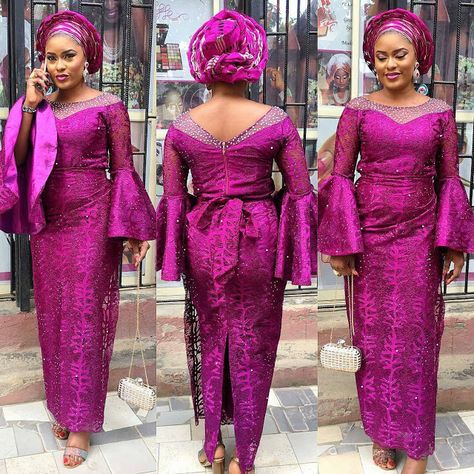 Creative Lace Styles to Rock on your next Wedding Occasion -  DeZango  FacebookTwitterWhatsAppAddThis Detailed Outfits, Corporate Wears, Nigerian Lace Dress, Nigerian Dress Styles, African Wedding Attire, African Lace Styles, Fashion Traditional, Lace Gown Styles, African Dresses Modern