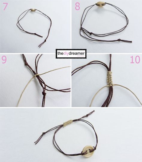 Making square knots bracelet Joululahjat Diy, Cord Bracelet Diy, Diy Bracelets With String, Sell Easy, Diy Jewelry To Sell, Gelang Manik-manik, Button Bracelet, Pola Gelang, Jewelry Knots