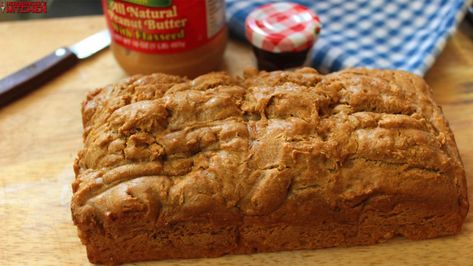 Keto Peanut Butter Bread - Headbanger's Kitchen - Keto All The Way! Keto Peanut Butter Bread, Butter Bread Recipe, Bread Recipe Video, Coconut Flour Bread, Almond Flour Bread, Peanut Butter Bread, Almond Bread, Keto Peanut Butter, Butter Bread