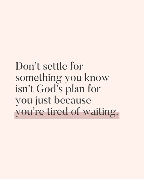 I know, easier said than done. But how many times have we been on the other side of a decision realizing “dang, should have just waited.” Next time, wait. God only gives us His best. And the wait is ALWAYS worth it. #Christianmom #christianquotes #christianblog #scrunchymom #newmom #newmama #sahm #milwaukeemom #wisconsinmom #jesusalways #milwaukeecreator Quotes On Grace Of God, Just Wait Quotes, Waiting On Gods Timing, Scriptures For Encouragement, God Knows Best, Gracefully Broken, Waiting Quotes, Waiting On God, Unique Words Definitions