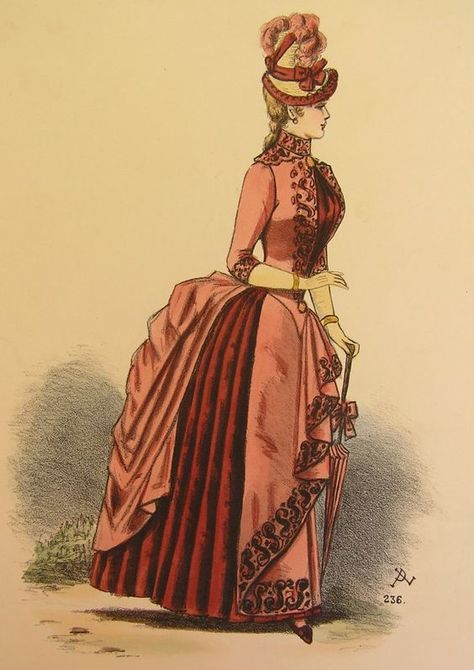 Bustle Period Fashion, Late Bustle Era, Late Victorian Era Fashion, Bustle Era Fashion, 1885 Fashion, Bustle Fashion, Edwardian Fashion Plates, 1880 Fashion, Victorian Era Fashion