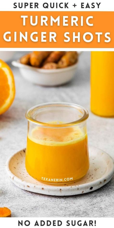 Ginger Turmeric Shots, Lemon Ginger Turmeric, Ginger Shot Recipe, Lemon Shots, Ginger Shots, Turmeric Shots, Turmeric Recipes, Ginger Shot, Wellness Shots