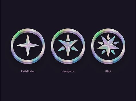 Stellar Badges by Courtney Askew for Heyo on Dribbble Badge Icon, Design Apps, Badge Design, Action Poses, Game Ui, Ui Design, App Design, Some Fun, Creative Professional