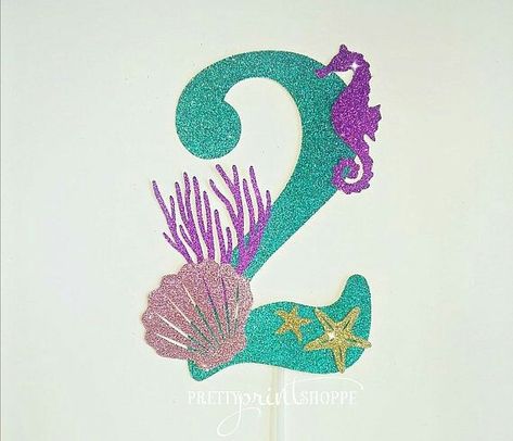 Under The Sea Cake Topper, Sea Cake Topper, Topper Mermaid, Under The Sea Cake, Sea Cake, Ocean Birthday Party, Fall Classroom Decorations, Mermaid Birthday Party Decorations, Bubble Guppies Birthday