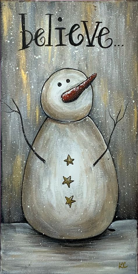 Seasonal Acrylic Paintings, Primitive Snowman Painting, Snowman Looking Up, Rustic Painting On Wood, Snowman Signs, Snowmen Art, Citrus Garland, Snowman Paintings, Painted Snowmen