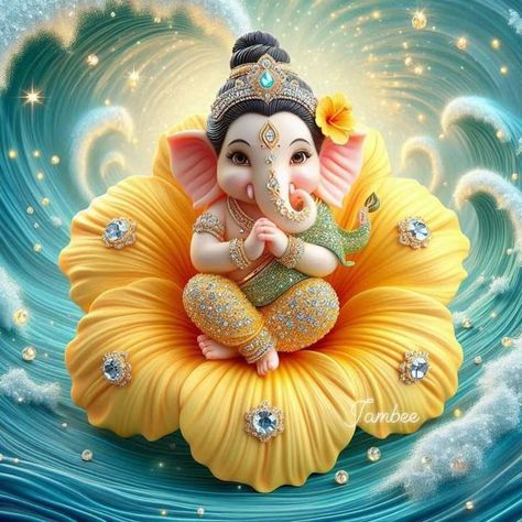 Ganesh Wallpapers, Ganapati Idol, श्री गणेश, Saraswati Mata, Photos Of Ganesha, Om Art, Shri Ganesh Images, Baby Ganesha, Cute Good Morning Images