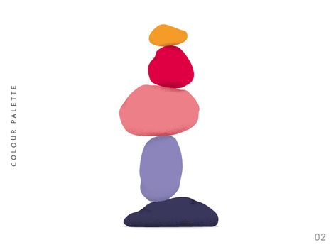 Balanced Colors 02 purple dribbble palette colour palette shadow stone stones balancing colour color balance circle project icon summer illustration design colors logo trajlov Illustration Mindfullness, Stones Illustration, Stone Illustration, Balance Illustration, Cat Feed, Lotus Flower Logo Design, Balance Stones, Circle Project, Stone Balancing