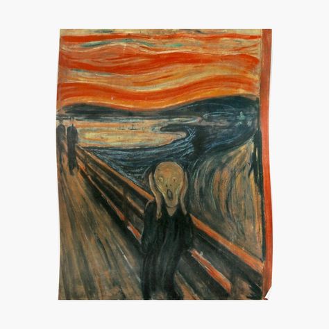 Get my art printed on awesome products. Support me at Redbubble #RBandME: https://www.redbubble.com/i/poster/Classic-Art-The-Scream-Edvard-Munch-by-podartist/26142563.LVTDI?asc=u Canvas Art For Bedroom, The Scream, Art For Bedroom, Edvard Munch, Expressionist Painting, Abstract Canvas Wall Art, Historical Art, Framed Painting, Salvador Dali