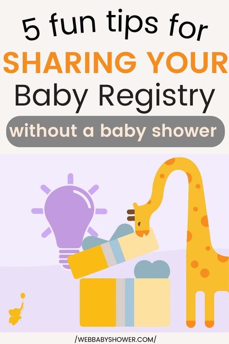 Want to share your baby registry without throwing a baby shower? Here are 5 fun and classy tips for sharing a baby registry without a baby shower worth checking out! No Baby Shower Announcement, Online Baby Shower Ideas, Baby Registry Cards, Classy Tips, Baby Shower Etiquette, Virtual Baby Shower Ideas, Best Baby Registry, Rsvp Website, Baby Shower Checklist