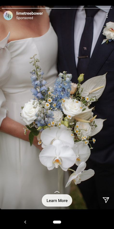 Delphinium Wedding Bouquet, White And Blue Bridal Bouquet, Delphinium Bouquet, Whimsical Wedding Flowers, Blue Hydrangea Bouquet, Blue Bridal Bouquet, Orchid Bouquet Wedding, Blue Flowers Bouquet, Hydrangea Bouquet Wedding