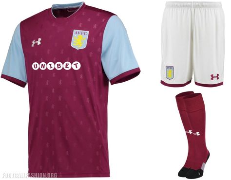 Aston Villa 2017 2018 Under Armour Home and Away Football Kit, Soccer Jersey, Shirt Aston Villa Kit, John Terry, Aston Villa Fc, Football Fashion, Soccer Tips, Soccer Gear, Aston Villa, Football Kits, Football Player