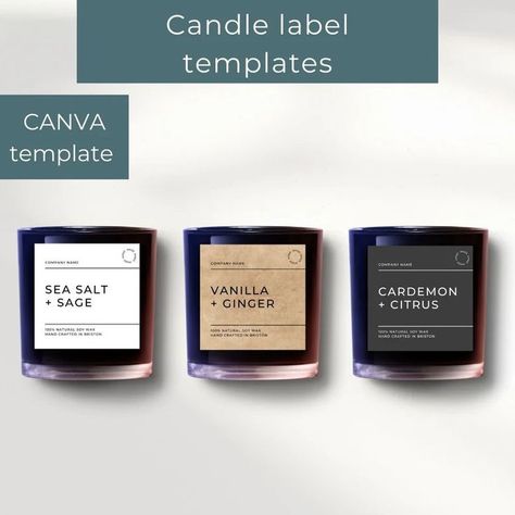 Candle Label Design Free Printable, Personalized Candle Labels, Minimal Candle, Candle Label Design, Candle Labels Printable, Minimal Candles, Candle Labels Design, Candle Printable, Candle Label Template