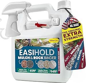 Amazon.com: Vuba EASIHOLD - Spray Included / 101oz Mulch and Rock Glue for Landscaping and Stabilizing Mulch, Rock, and Pea Gravel. Lasts up to 3 Years, Non-toxic, Ready to Use, Fast Drying. : Patio, Lawn & Garden Gravel Glue, Rock Glue, Resin Gravel, Mulch Glue, Garden Landscaping Backyard, Polymeric Sand, Garden Mulch, Pea Gravel, Front Landscaping