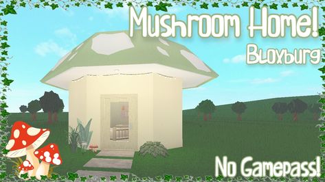 Fun mushroom house! Mushroom Bloxburg House, Bloxburg Mushroom House, Bloxburg Tips, Codes Wallpaper, Bloxburg Builds, Bloxburg Decals Codes Wallpaper, Code Wallpaper, House Bloxburg, Bloxburg Decals